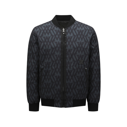 MEN WI LOGO PATTERN REVERSIBLE DOWN JACKET_BK