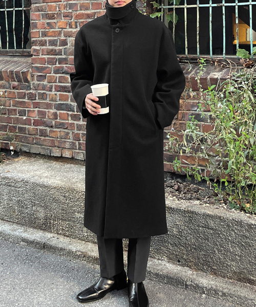 [XL-6XL] Длинное пальто оверсайз Mono Urban с высоким горлом