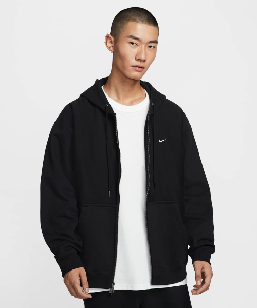 M NL SOLO SWSH BB FZ HOODIE - BLACK/BLACK/(WHITE)