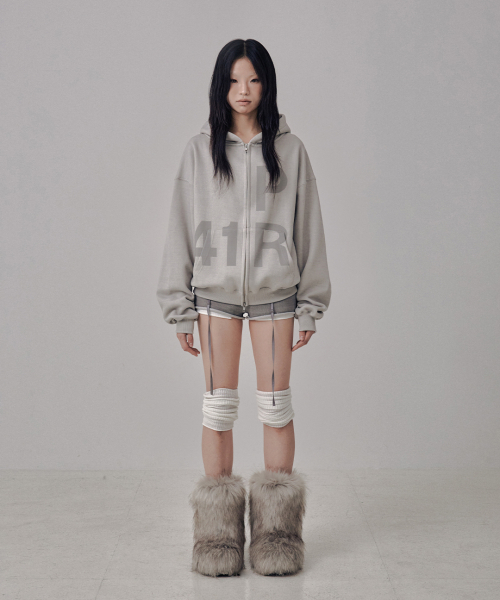 Graphic Zip Up капюшонie / Light Grey