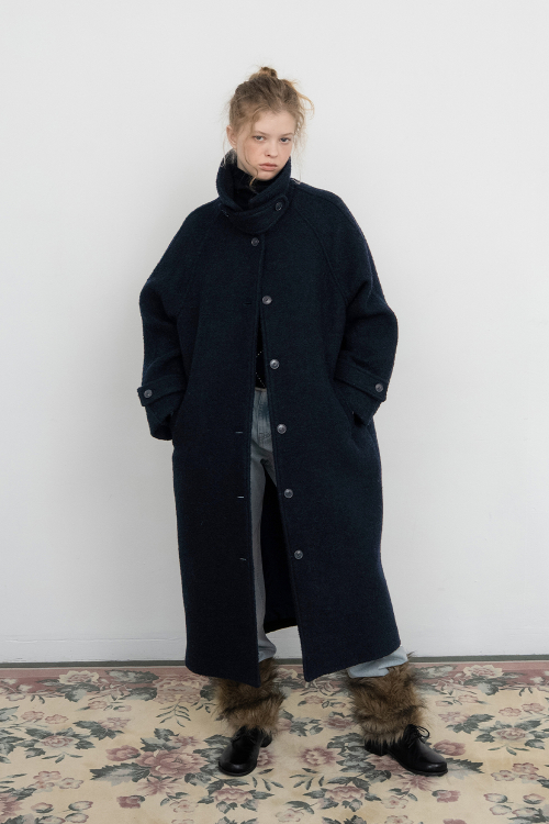 Пальто Snug из букле — Navy