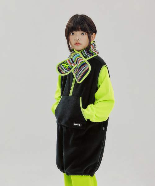 히로() 하프집업 플리스 원피스_BLACK (BLK) 상품 이미지