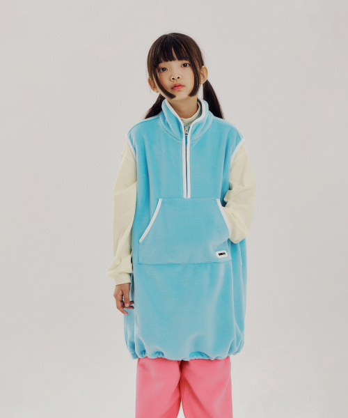 히로() 하프집업 플리스 원피스_LIGHT BLUE (LBL) 상품 이미지