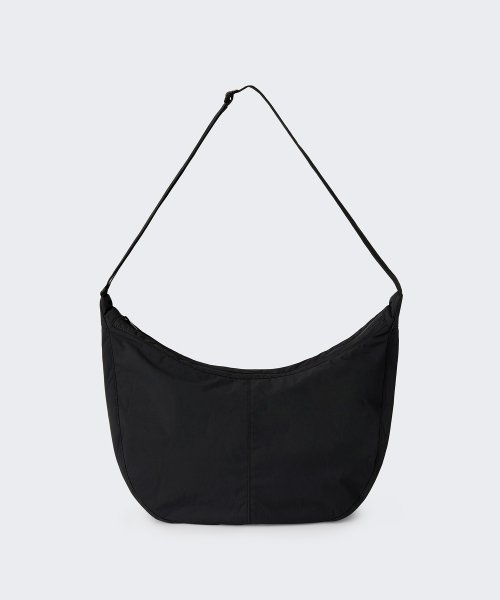 CRINKLE HOBO CROSS BAG [BLACK]