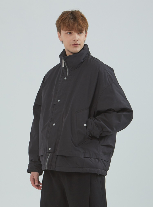 Плотный пуховик Curved Black