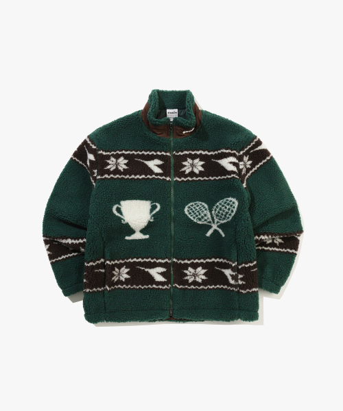 디아도라() 모르비 패턴 플리스 자켓 GREEN 상품 이미지