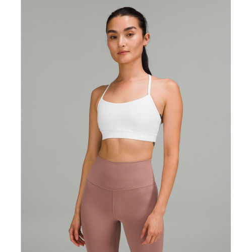 Lululemon Flow Y бюстгальтер Nulu Light Support B C чашка Asian Fit WHT