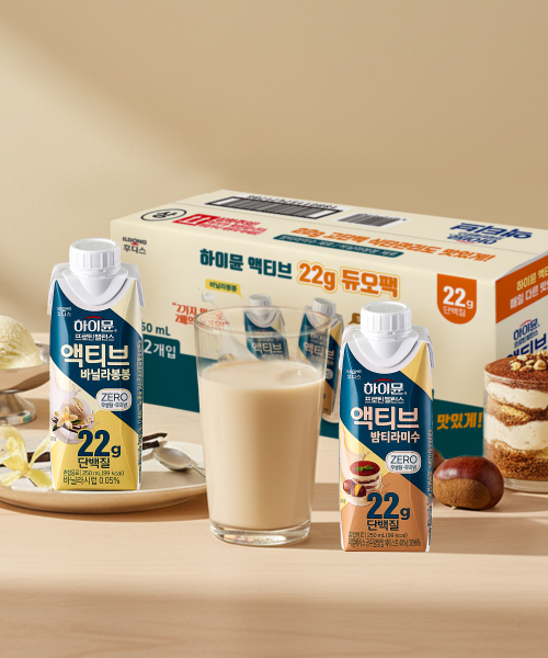 프로틴 밸런스 액티브 22g 듀오팩 (바닐라봉봉+밤티라미수) 250ml 12입