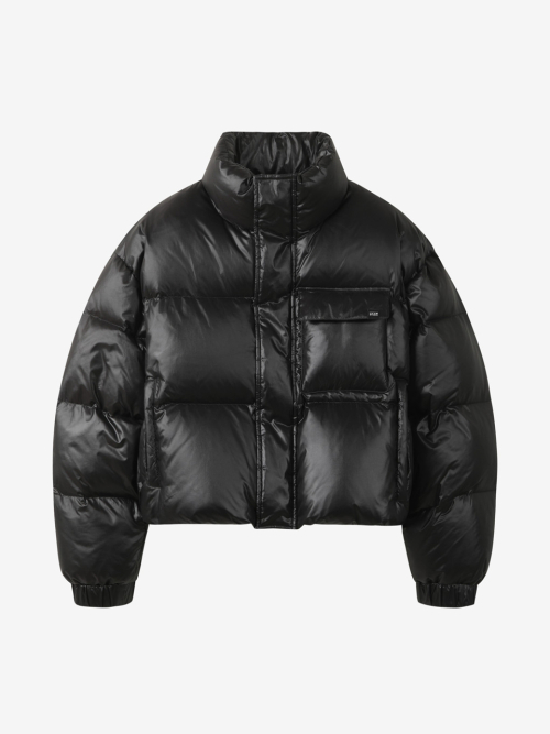 GLOSSY CROP DUCK DOWN_BLACK