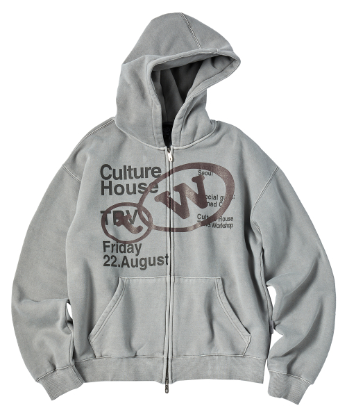 CULTURE HOUSE HOOD ZIP UP MELANGE GRAY