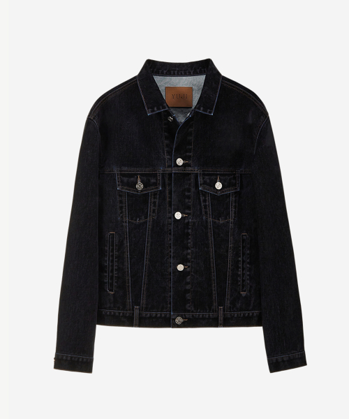 VELVET DENIM TRUCKER JACKET MYSTIC BLUE