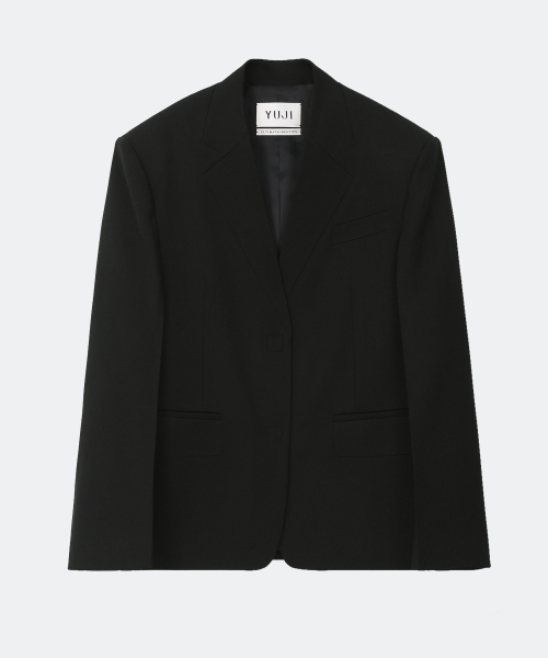 FLATTENED TAILORED JACKET BLACK