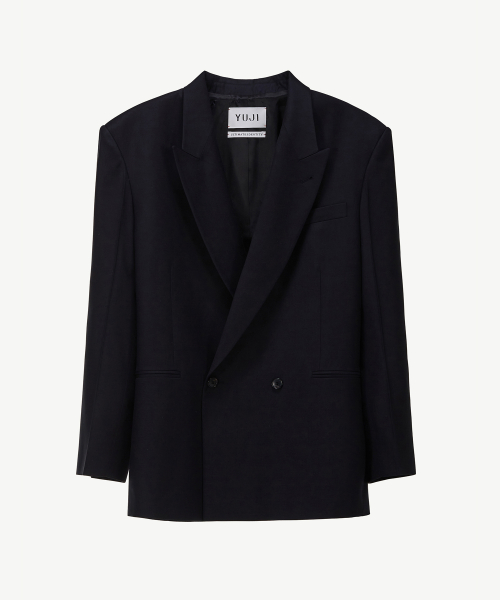 ACRE DOUBLE BREAST TAILORED JACKET NAVY