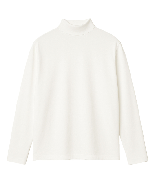 [Unisex] RÉSERVE OVER FIT MOCK-NECK TEE [WHITE]