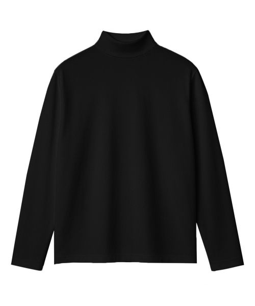 [Unisex] RÉSERVE OVER FIT MOCK-NECK TEE [BLACK]