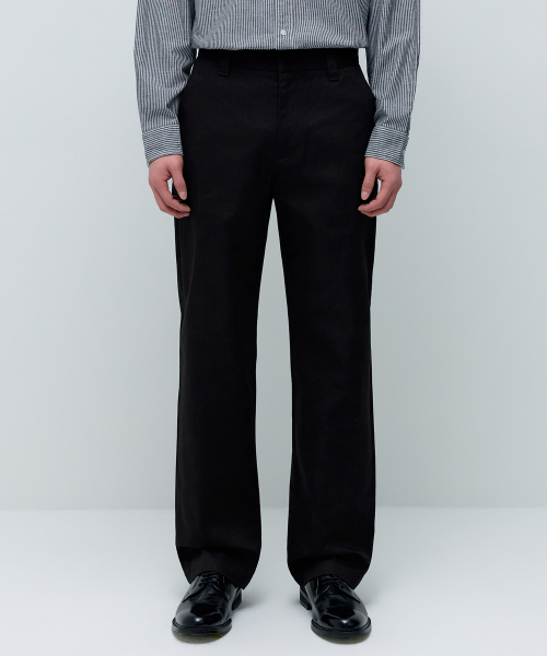 SOLID CP REGULAR FIT CHINO PANTS [BLACK]