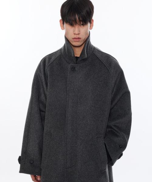 Шерстяное пальто бальмакаан Poise (Grey)