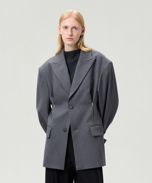 STITCH DETAIL OVERSIZED JACKET