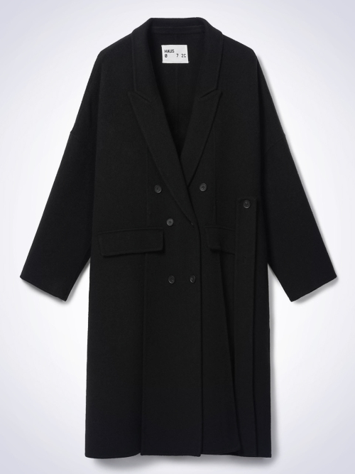 DOUBLE HANDMADE COAT BLACK