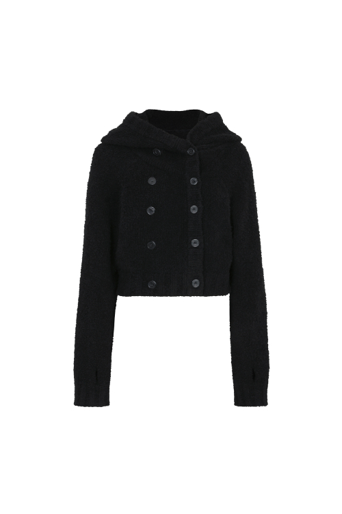 ANNE HOODIE CARDIGAN black