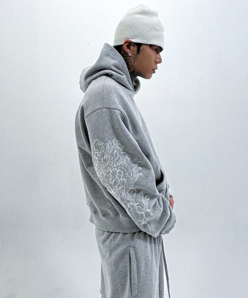 Dragon Hoodie - gray(вышивка)