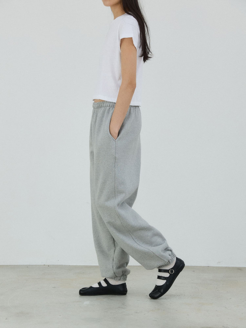 Washed Relaxed Sweatpants - Heather Grey
