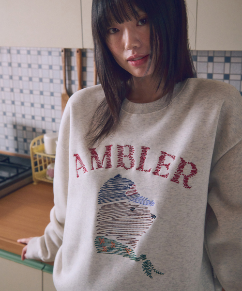 Свитшот Zigzag с вышивкой AMM1320, Oatmeal