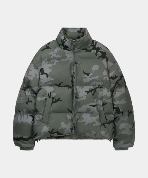 Короткий пуховик Winter Camouflage Grey