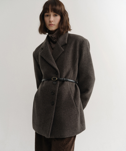 wool blazer coat_brown