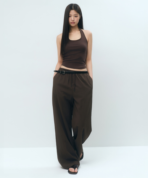 Womens RN Wide бандажные брюки [Dark Brown]