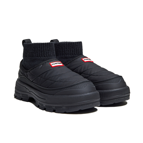 헌터() [UNISEX] 익스플로러 온 푸퍼 니트 커프 부츠 - 블랙 HDUK101FBZBLK 상품 이미지