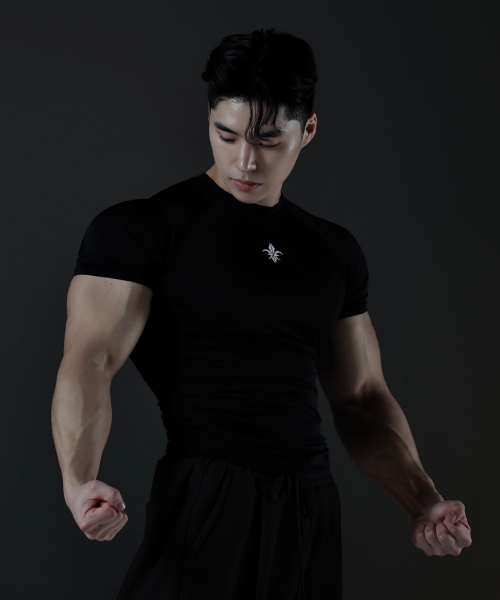 Компрессионная функциональная футболка Techfit, короткий рукав, Black