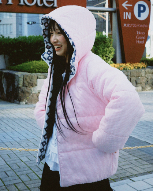 REVERSIBLE HOOD PADDED JACKET_PALE BLUE