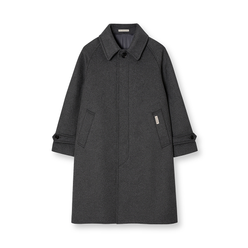 WOOL BONDING BALMACAAN COAT [C/GREY]