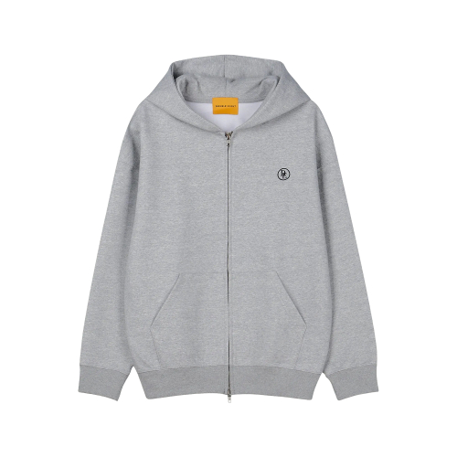 Худи на молнии с логотипом DE (Grey)