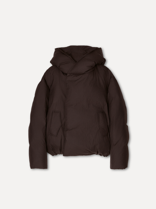 W Toke pillowy goose down puffer jacket mahogany
