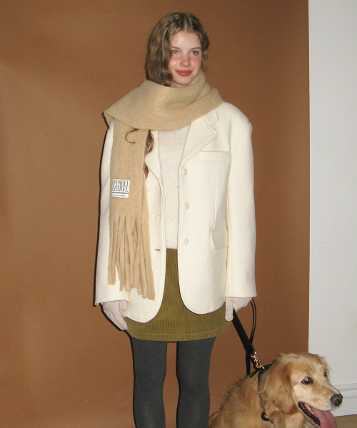 Milk wool boucle jacket - Ivory