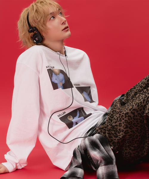 카비시() CAVISH × KickFlip Donghwa MY FIRST PIC LS TEE WHITE(CV2FFUT550C) 상품 이미지