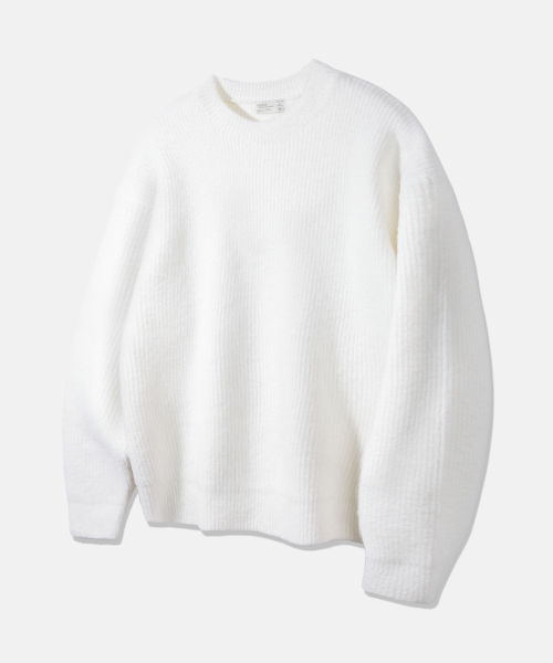 Классический вязаный свитер хаччи BK8943_Ivory