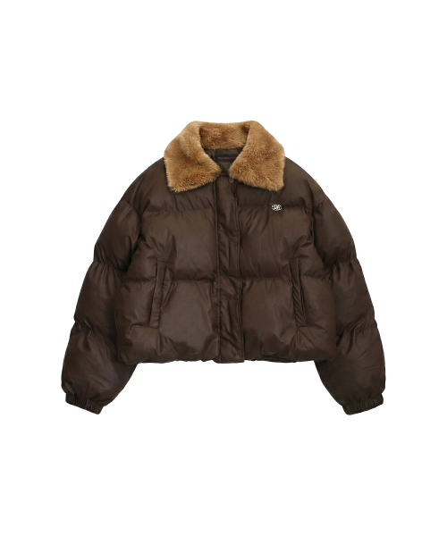 PLUSH FUR COLLAR JUMPER_CAMEL