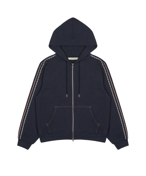 L20 VINTAGE HOOD ZIP-UP(NAVY)