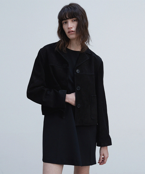 Suede Three Button JK_Black
