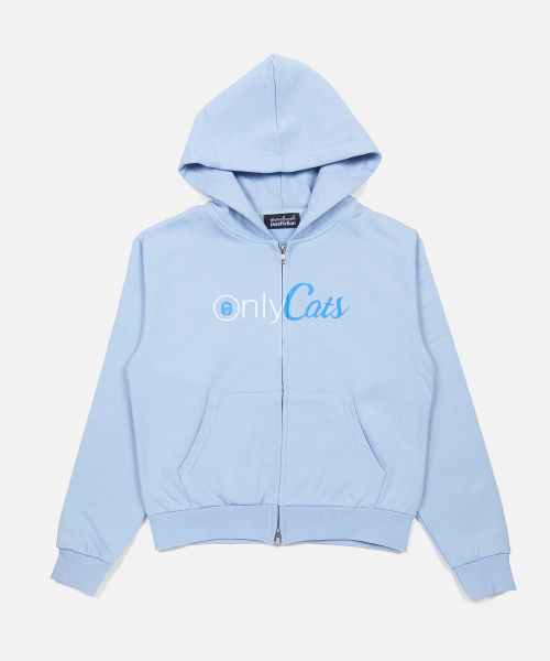 ONLY CATS HOOD ZIP-UP (SKY BLUE)