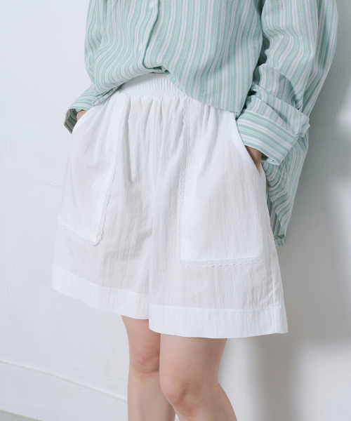 LACE POCKET SHORTS