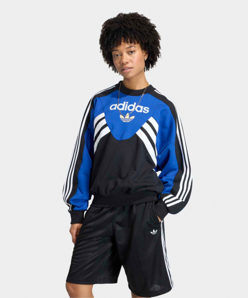 아디다스() 크루 위드 컷라인 스웨트셔츠 - 로얄블루:블랙 / KD7769 상품 이미지