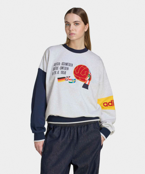 아디다스() 스웨덴 월드컵 크루 스웨트셔츠 - 라이트그레이:나이트인디고 / KD7771 상품 이미지