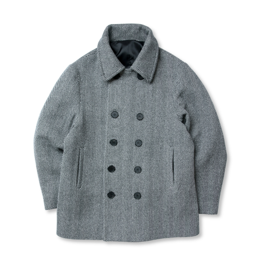 BLACK PP OG Pea Coat Herringbone