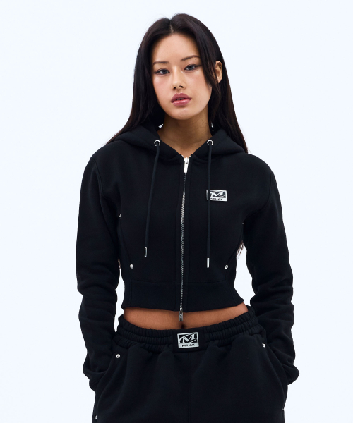 флис укороченный на молнии (BLACK)