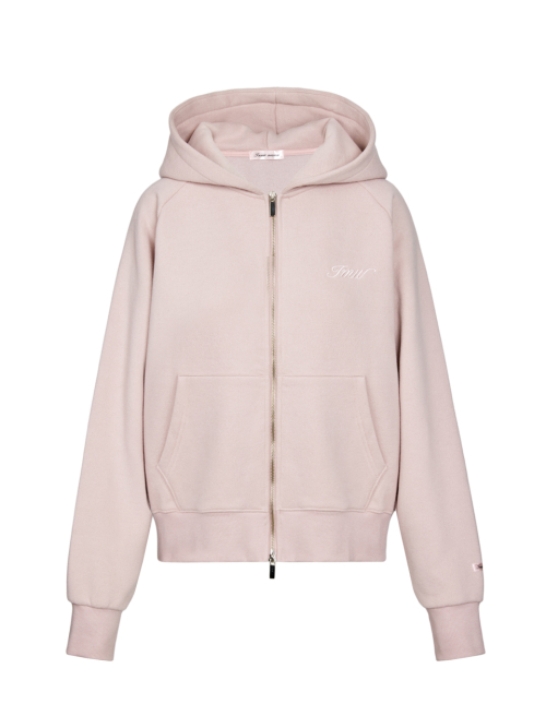 Двусторонняя худи реглан на молнии (Pink/с начесом)