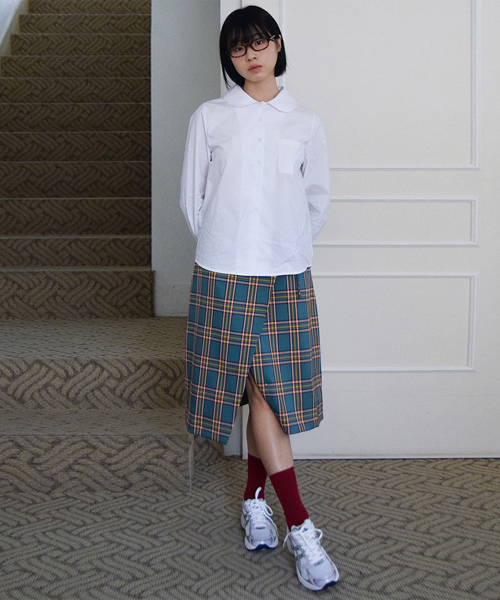 ROUND COLLAR BLOUSE_WHITE